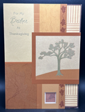 For Brother on Thanksgiving Greeting Card w/Envelope