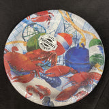 Seafood Celebration 7 Inch Plates 8 Pack Nautical Cruise Party Birthday