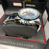 INVICTA 33394 MARVEL CAPT AMERICA Men's 48mm Silver/Blue/Red Brclt 5/40004