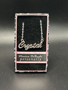 Marina DeBuchi "Crystal" Necklace Silver Plated 15 +3 extender NEW