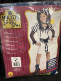 Child Girls Punky Pirate Skeleton Halloween Costume Med 8-10
