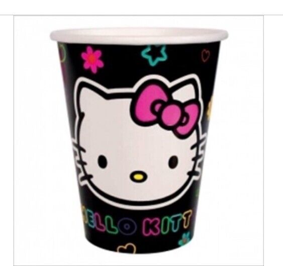 Hello Kitty 'Neon Tween' 9oz Paper Cups (8ct)