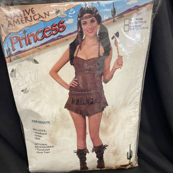 Native American Princess Adult XS 2-6