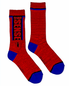 Marvel Red Spider Sense Crew Socks Shoe Size 8-12