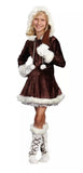 Eskimo Cutie Pie Child Girls Costume Velvet Christmas Fancy Dress Small 4-6