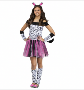 Teen Zebra Costume Fits Junior 0-9 by Fun World