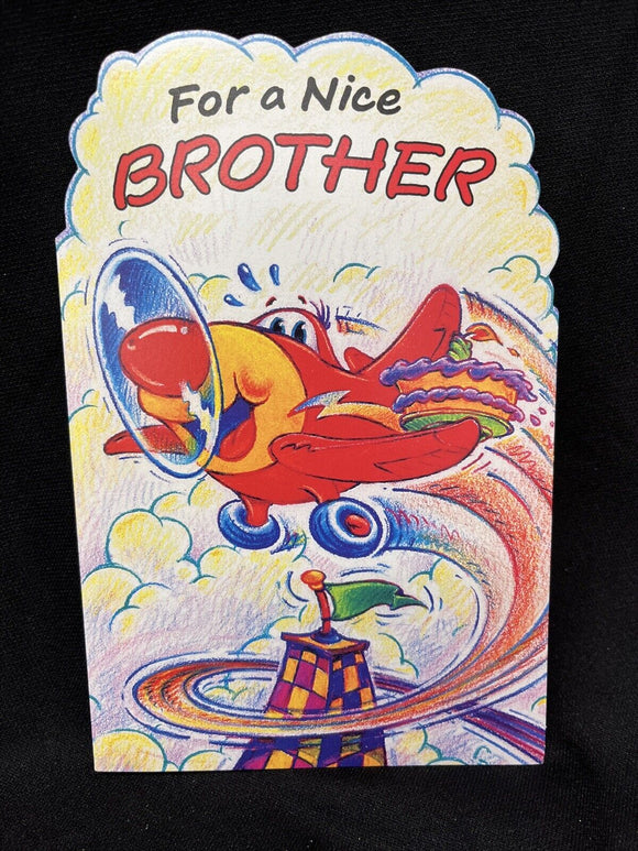 Happy Birthday Brother Greeting Card w/Envelope