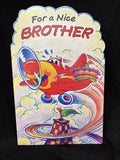 Happy Birthday Brother Greeting Card w/Envelope