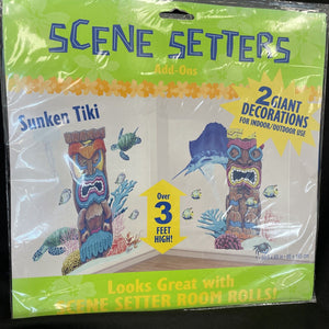 Tiki Scene Setters 2 Scenes Each 3ft Tall