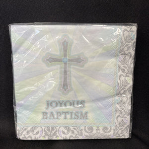 Baptism Joyous Celebration Beverage Napkins 16Ct