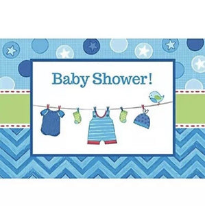 Shower  Love Boy Chevron Polka Dot Baby Shower 8 Party Invitations w/Envelopes