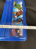 Marvel Avengers Heroes Blue Plastic Pencil Case