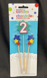 Birthday Cake Pick Candles #2, 5 1/2-7 Inches, 3 Count