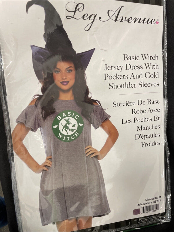 New Leg Avenue Basic Witch Jersey Halloween Dress Medium