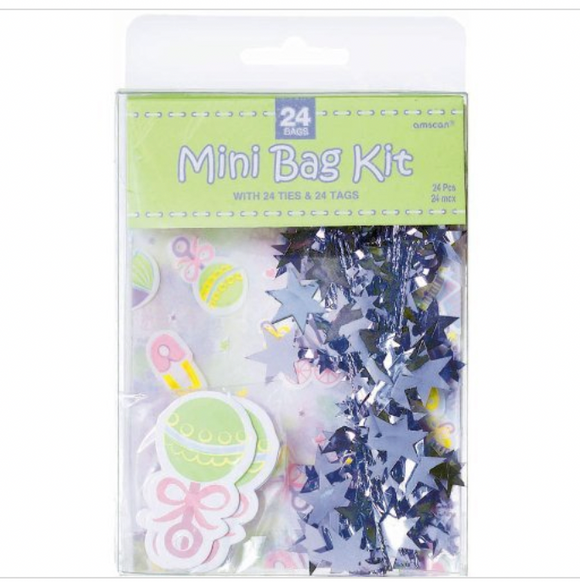 Multi Mini Favor Bag Kit 24 Mini Bags Ties & Tags