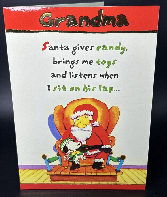 Merry Christmas Grandma Greeting Card w/Envelope
