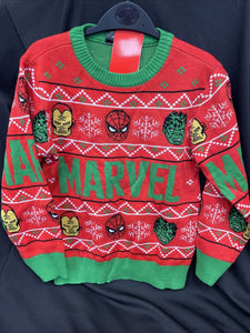 Marvel Group Heroes Kids Christmas Sweater Size Small 6-7