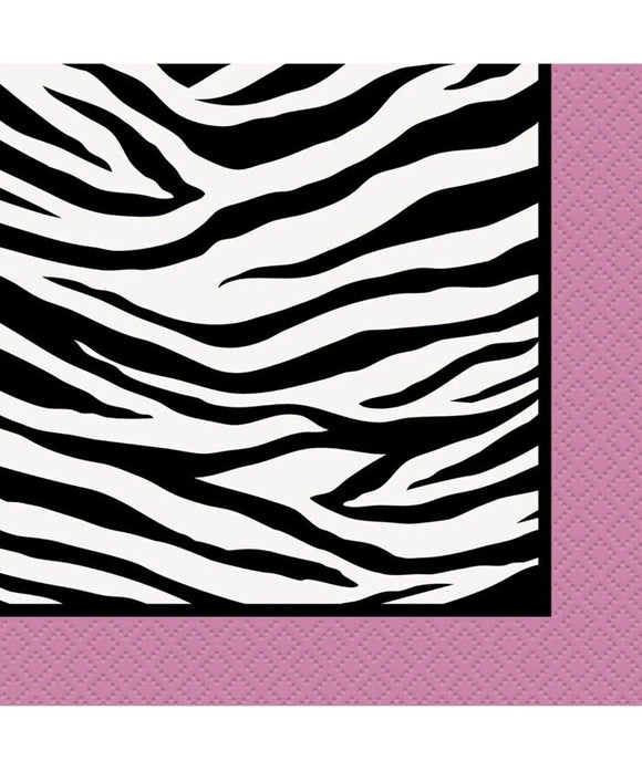 Zebra Napkins Beverage Napkins Zebra Print Pink Girls Birthday Decoration Party