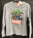 Kids Crew Neck Marvel Long Sleeve Graphic T-Shirt, S(5/6) , Gray