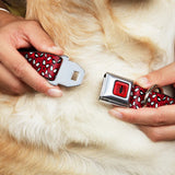 Spider Logo Seatbelt Buckle Collar - Spider-Man Eyes/Spiders Scattered- WSPD068