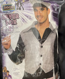 1970s Disco Silver Fox Adult Costume Shirt W/Vest Fits Up To 42” Chest