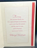 For a Special Nurse at Christmas Greeting Card w/Envelope