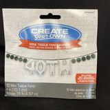 Amscan  Black Mini Tissue Fan Banner. Includes 10 Fans & Ribbon