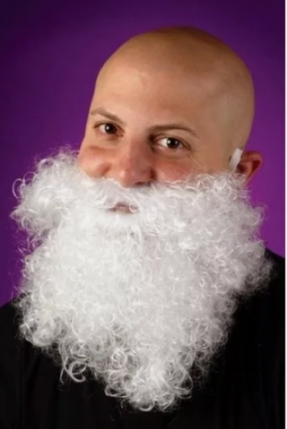 Beard Curly Synthetic Hair Beard/Mustache Costume Disguise White