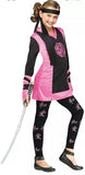 Fun World Dragon Ninja Girls Costume Size Small 4-6
