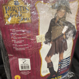 Sassy Pirate Caribbean Buccaneer Halloween Child Costume Small 4-6