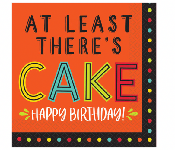 At Least There Is Cake Birthday Small Dessert Napkins (16ct)