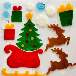 Rubies Christmas Holiday Set Gel Stickers