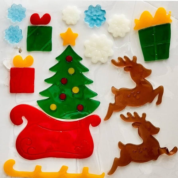Rubies Christmas Holiday Set Gel Stickers