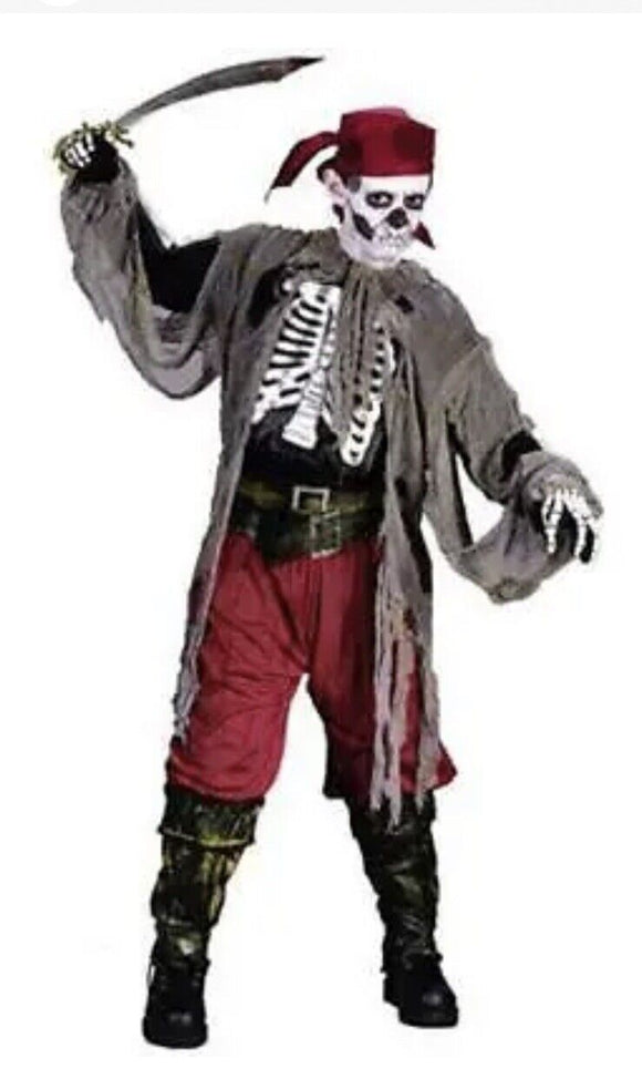 Child Small 4-6  Buccaneer Bones Skeleton Pirate Costume