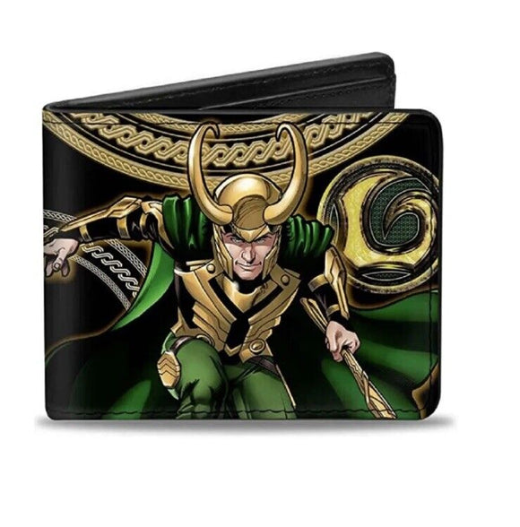 Loki Poses Marvel Comics Bi-Fold Wallet