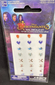 Disney Descendant 3 nail decals kits - 4 sheets per kit.