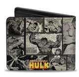 Bi-Fold Mens Wallet Hulk Action Pose THE INCREDIBLE HULK Comic Scene Marvel