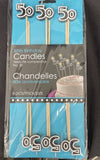 Cake Candles on a Stick - 50 Yrs 6/pkg Birthday Or Anniversary