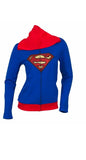 Superman Supergirl Cape Costume Hoodie Blue Medium/Large0
