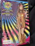 Peace and Love Hippie Child Girls Large 12-14 Costume Dress Vest Boot Covers