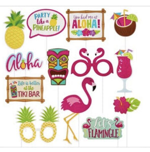 Tiki Photo Booth Props, 13 per Package