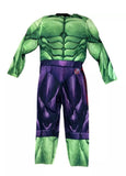 Avengers Hulk Child Costume Muscle Chest Padded Jumpsuit Plastic Mask Large