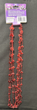 St. Valentine's Day Red Heart Shape Party Beads Plastic Necklaces Metallic 4/PK