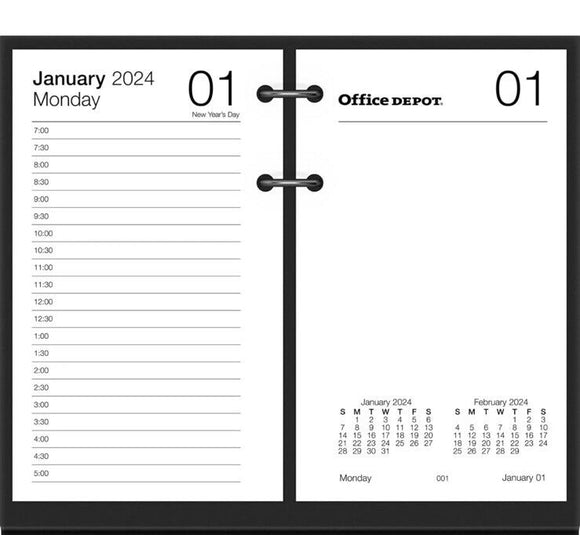 2024 High-quality Daily Desk Planner Calendar Refill 3-1/2