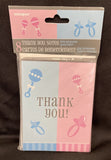 "GENDER REVEAL" Baby Shower BOY? GIRL? THANK YOU NOTES 8 count