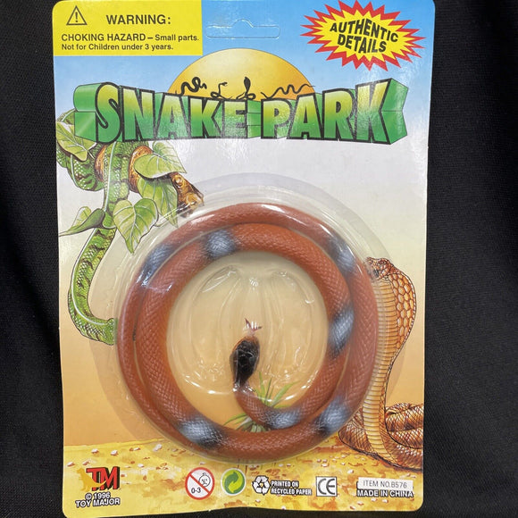 Toy Brown Grey Spotted Rubber Snake Ages 3+