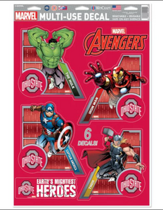 Ohio State Buckeyes  /  MARVEL Multi-Use 6 Piece Decals 11" x 17"