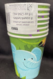 Jungle Safari 9 oz Hot/Cold Paper Cups 8 Pack Jungle Birthday Decorations