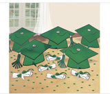 Congrats Grad Graduation Table Decorating Kit (Each) Green/White 10 Pieces