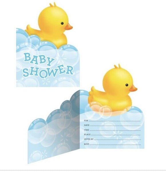 Access Bubble Bath Baby Shower Invitation Card 8 Ct